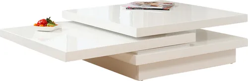 SalesFever Couchtisch 120 x 80 cm - Modernes Design in Weiß - Couchtisch aus robustem Holz, ideal für stilvolle Wohnzimmer und platzsparend mit 120 x 80 cm.