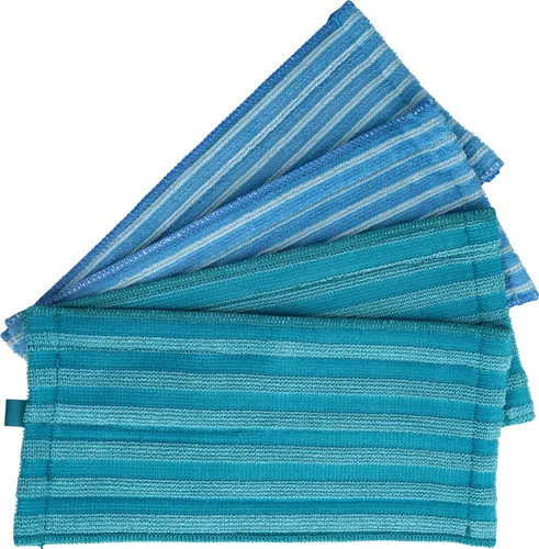 vhbw 4x Wischtuch kompatibel mit Philips FC6903/01, FC6902/01, FC6728/01, FC6901/01, FC6729/01 Akku-Staubsauger - 2x Soft Pad, 2x Mikrofasertuch