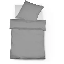 fleuresse 9200 Colours Interlock Jersey Kissenbezug aus 100% Baumwolle, Oekotex Standard 100, 35 x 40 cm, grau