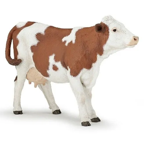 Papo Farm Life Montbéliarde Kuh 51165 - handbemalte Tierfigur, fördert Kreativität und Fantasie bei Kindern ab 3 Jahren