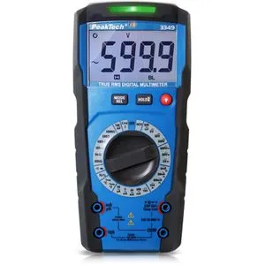 PEAKTECH 3349 Multimeter – Digitales 6000 Counts TRMS mit LED-Taschenlampe - Digitales Multimeter für Handwerk und Industrie, mit automatischer Hintergrundbeleuchtung und integrierter LED-Taschenlampe für optimale Sichtbarkeit bei Dunkelheit.
