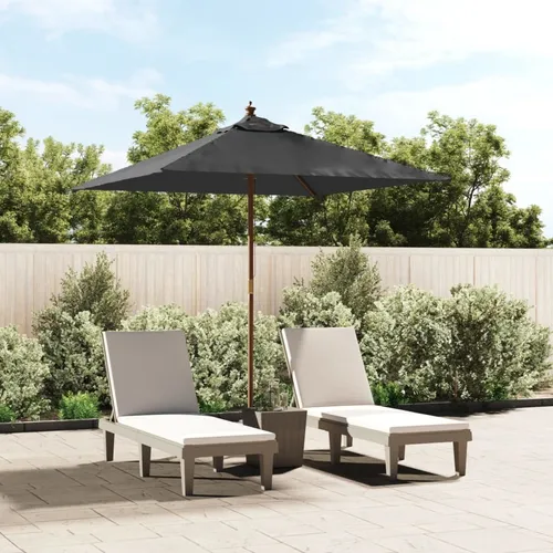Maison Exclusive Sonnenschirm mit Holzmast Anthrazit 198x198x231 cm
