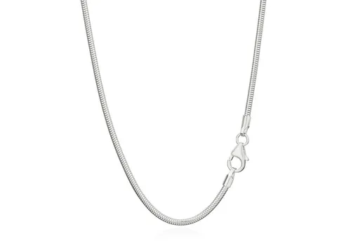 NKlaus 60cm Schlangenkette aus 925 Silber - Ketten für Damen, elegante und leichte Halskette, die Ihrem Look einen stilvollen Touch verleiht.