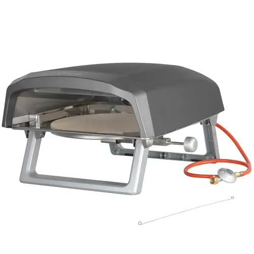 BBQ-Toro Gas Pizzaofen mit Drehfunktion - Mobiler Pizzaofen mit 8,5 kW Heizleistung und 360° Drehmechanik für gleichmäßiges Garen – ideal für Camping und Grillabende.
