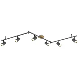 Strahler Robby in Graphitfarben max. 35 Watt - Moderne Graphitfarbene Lampe, ideal für stimmungsvolle Beleuchtung und energieeffizient mit max. 35 Watt.