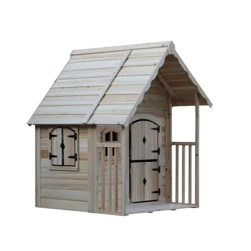 HOME DELUXE Spielhaus KIMI – Natur | Holz-Kinderhaus für Garten