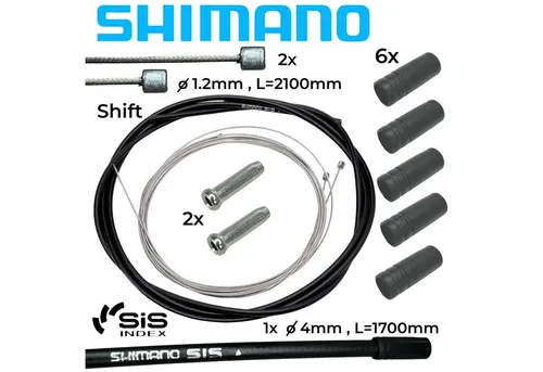 Produktbild Shimano Felgenbremse Schaltzug-Set Komplettset schwarz