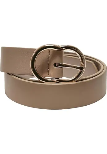 Urban Classics Damen Small Ring Buckle Belt beige/gold, S