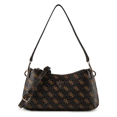 Guess Handtasche Noelle II - Elegante 3-Fächer Umhängetasche in Braun - Die Guess Noelle II Schultertasche vereint Stil und Funktionalität. Mit drei Fächern, einem praktischen Reißverschluss und einem verstellbaren Umhängeriemen ist sie der perfekte Begleiter für jeden Anlass.