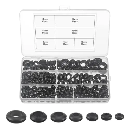 MumdoYAL 260 stück kabeldurchführung gummi,gummitülle,kabeltülle,flexible kabeltüllen,7 Größen,für Kabelschutz,Kabelkanal,Draht,Boot,Elektroinstallation,Wohnmobil,Auto