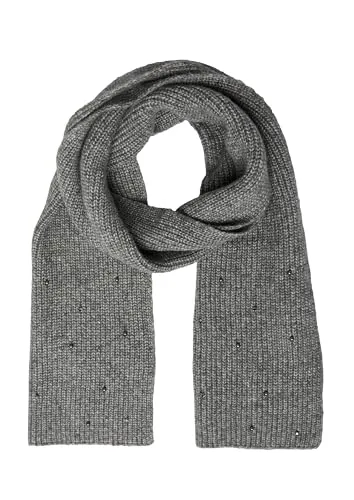 s.Oliver Breiter Strickschal mit Schmuckperlen-Details
