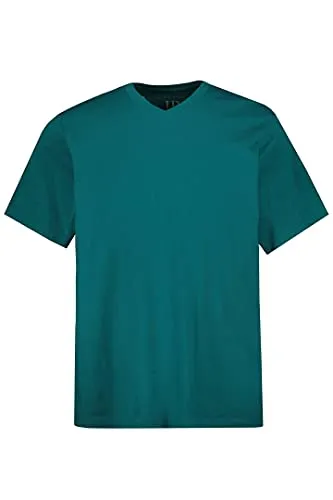 JP 1880 Herren große Größen Übergrößen Menswear L-8XL T-Shirt, Basic, V-Ausschnitt Petrol L 702415460-L