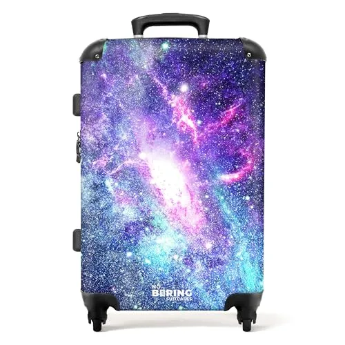 NoBoringSuitcases.com® Kinderkoffer Sternenhimmel in pink von NoBoringSuitcases