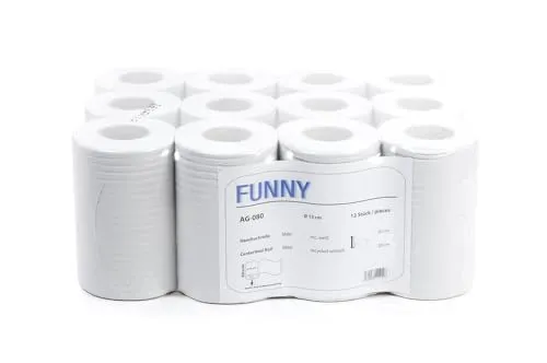 Funny Papierhandtuch-Rolle, Innenzug, 20 cm, 1-lagig, recycling weiss, Mini, 1er Pack (1 x 12 Stück)