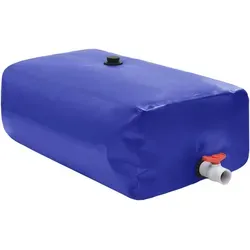 vidaXL Wassertank mit Wasserhahn 1000L - Faltbarer Regenwassertank aus reißfestem PVC, ideal zur Aufbewahrung von Nichttrinkwasser. Leicht und flexibel für einfachen Transport, perfekt für Garten, Camping und Outdoor-Aktivitäten.