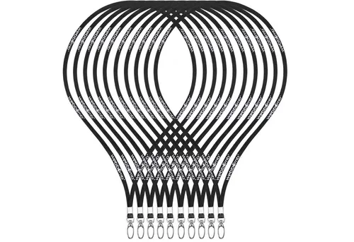 WEBBOMB Schlüsselanhänger 10x unbedruckte Schlüsselbänder Lanyards Umhängeband 13Farben Auswahl