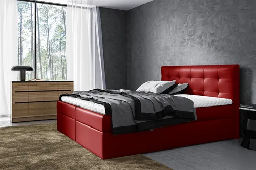 Boxspringbett VIDE XL 180x220cm in rot von Fun Möbel