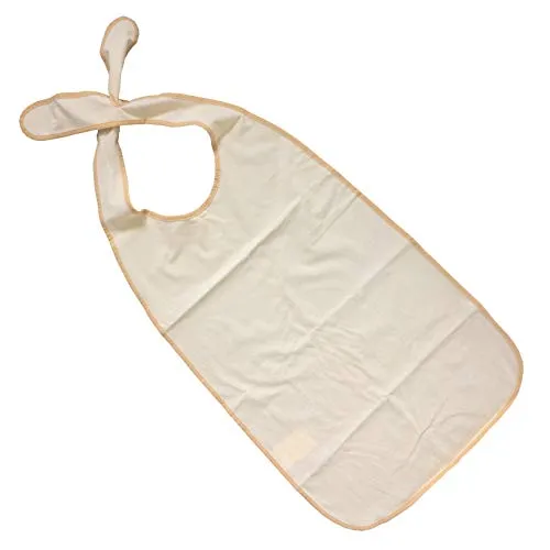 PFLEGE POINT® Kleidungsschutz/Ess-Schürze Frottier für Erwachsene mit Steckverschluss, wasserdicht (apricot)