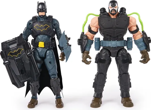 Batman Adventures: Batman vs. Bane Actionfigurenset mit Zubehör - Spielfiguren-Set mit 2 beweglichen Figuren und 14 Zubehörteilen, ideal für kreative Batman-Abenteuer und Sammler. Perfekt für Kinder ab 4 Jahren!