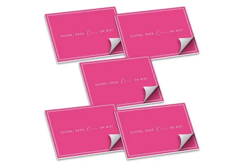 itenga Platzset ITENGA Tischset A3 5er Set - Schön dass du da bist V3 in Pink - Das Itenga Tischset