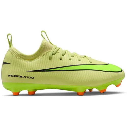 Nike ZOOM VAPOR 16 ACADEMY FG/MG Kinder - Gelb - Fußballschuhe mit verbessertem Air Zoom-Element für mehr Antrieb und reaktionsfreudiges Spiel. Ideal für junge Talente, die ihre Geschwindigkeit auf dem Platz maximieren möchten.