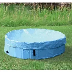 Trixie 39487 Abdeckung für Hundepool 39483 - 160 cm, petrol grau, schützt Wasser vor Schmutz und Blättern, einfache Klettverschluss-Befestigung