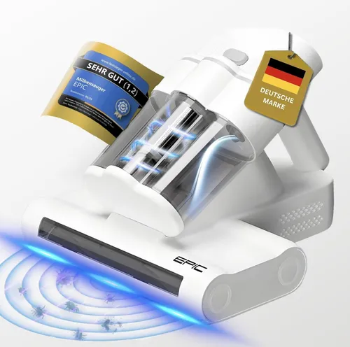 Milbensauger PRO mit UV-C-Sterilisation & HEPA-Filter in weiß von EPIC Home Decor