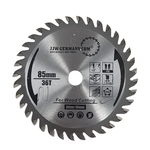 HM Kreissägeblatt Sägeblatt 85 x 1,5 x  10 Z= 36 WZ  für Mini Handkreissägen