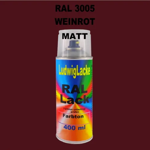 Ral Spraydose MATT 3005 Weinrot 400ml  Buntlack Decolack Farbenspray