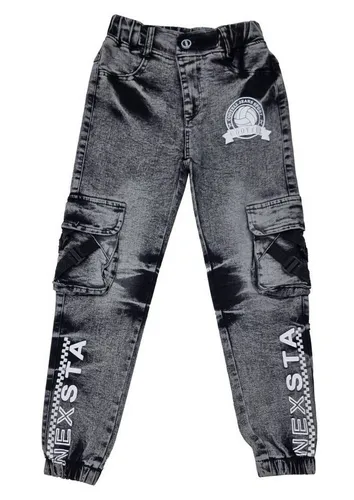 Fashion Boy Jungen Jeans Hose Cargo, Gr. 104 - Jungen-Jeanshosen, modische Cargo-Design mit praktischen Taschen für einen lässigen Look und viel Bewegungsfreiheit.
