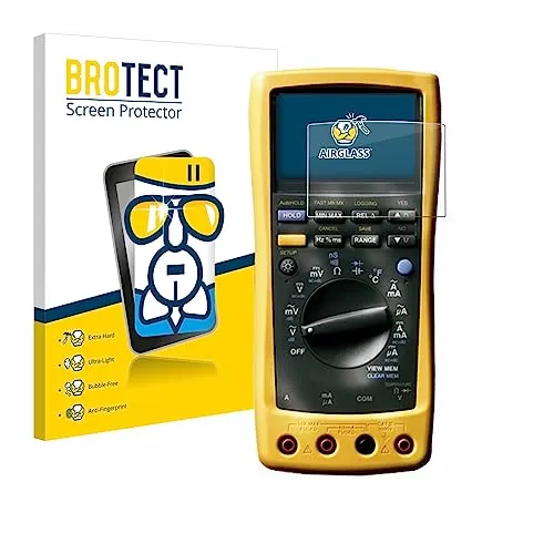 BROTECT Schutzglas für Fluke MultiMeter 189 Schutzfolie Panzer Folie Glas Displayschutz Made in Germany [Kratzfest 9H, Anti-Fingerprint,Transparent]