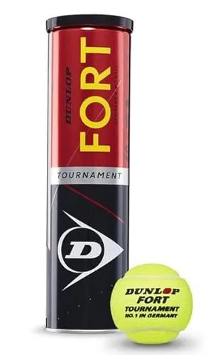 Tosol Dunlop Tennisbälle 4 x 4TIN Fort Tournament Tennisball Spielbälle Wettkampfball inkl Motivations-Beileger