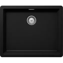 Schock Greenwich N-100L U Puro Granitspüle - Sanitäranlagen & Zubehör, elegante schwarze Granitspüle mit Exzenterbetätigung, ideal für Unterschränke ab 60 cm, inklusive Mini Care Set.