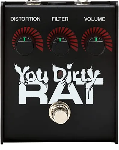 ProCo YDRAT - You Dirty RAT Distortion Pedal - Gitarren-Effektgeräte / -Preamps mit 3 dB Compression für maximalen Sustain und Ausdruckskraft, ideal für kreative Gitarrensounds.