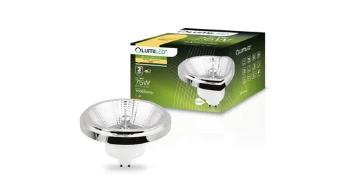 Żarówka LED GU10 ES111 10W = 75W 3000K 1055lm Ciepła 38 Srebrna LUMILED