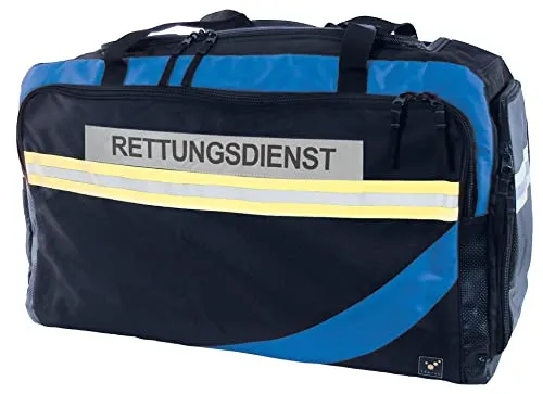 tee-uu RAGBAG Bekleidungstasche schwarz-blau (verschiedene Varianten) (RETTUNGSDIENST)