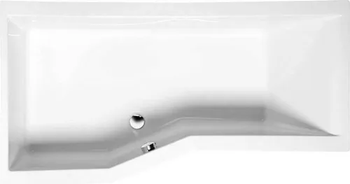 Polysan Versys L Badewanne 170x84 cm, asymmetrisch, links, weiß - Sanitäranlagen & Zubehör - Die Versys L Badewanne ist ideal für kleine Bäder und kombiniert Komfort mit Funktionalität. Mit einem Fassungsvermögen von 278 Litern und optionalem Duschaufsatz für vielseitige Nutzung.