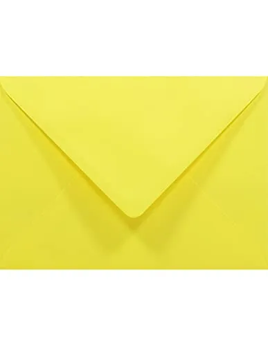 Netuno 50 Briefumschläge Gelb DIN B6 12,5x17,5 cm klassisch und stilvoll