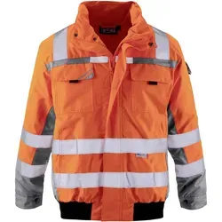 Warnschutz-Pilotenjacke Klasse 3 - 4XL - orange/grau