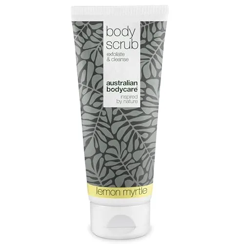 Australian Bodycare Body Scrub 200ml | Teebaumöl + Lemon Myrtle | Körperpeeling bei Pickeln auf dem Rücken & Körper, Unreiner Haut & Eingewachsenen Haaren | Auch als Fußpeeling zur Pflege bei Hornhaut