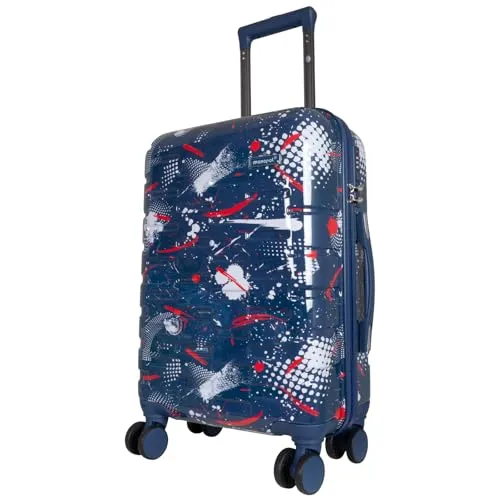 Trendyshop365 Hartschale Handgepäck klein Pescara 55cm Dunkelblau - Kompakter Hartschalenkoffer mit 4 drehbaren Rollen, ideal für Flugreisen und kurze Trips. Mit integriertem Zahlenschloss und praktischem Innenleben für optimalen Stauraum.