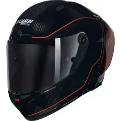 Nolan X-804 RS Ultra Carbon Integralhelm Schwarz/Rot L in rot von Nolan