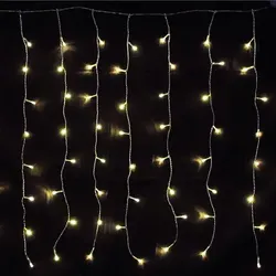 160er Led-lichtervorhang Innen & Außen Warmweiß-mlk005w