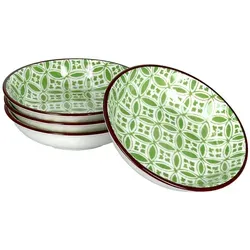 4er Set Schale flach 9,5cm Lime Sao - Ritzenhoff 744910 von Ritzenhoff & Breker