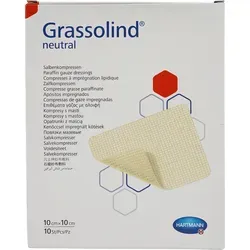 Hartmann Grassolind® Salbenkompresse 10x10cm - Salbenkompressen für effektive Wundbehandlung, imprägniert mit neutraler Salbenmasse, ideal für empfindliche Haut und vielseitig einsetzbar in der Dermatologie.