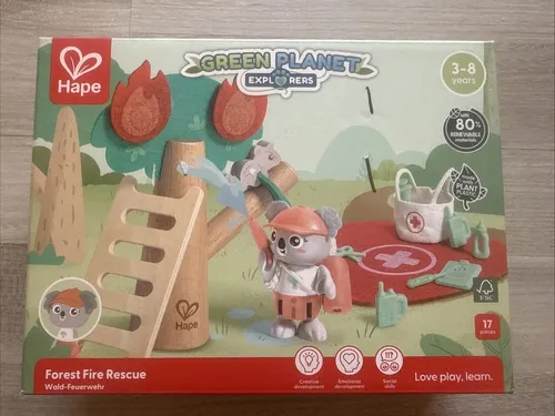 Hape Wald-Feuerwehr, Spielset aus der Serie Green Planet Explorers neu ovp