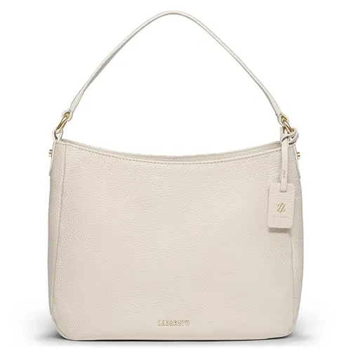 Lazarotti Schultertasche Hobo aus echtem Leder - Schultertasche aus hochwertigem Leder, geräumiges Hauptfach mit mehreren Fächern und abnehmbarem, verstellbarem Schulterriemen – ideal für jeden Tag.