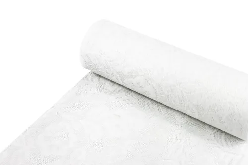 Tischläufer Spitze Sizolace Rose 30cm x 5m weiß