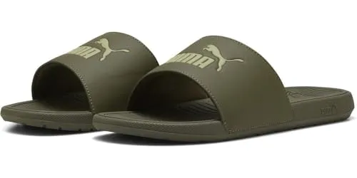 PUMA Unisex COOL CAT 2.0 Schiebe-Sandalen, Loden Green-Calming Green, 47 EU - Dusch- & Badeschuhe für Herren, mit bequemer Slip-on-Konstruktion und leichter IMEVA-Sohle für optimalen Tragekomfort.