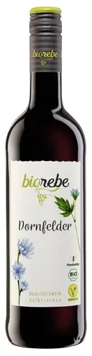 Biorebe Rotwein Dornfelder halbtrocken Deutschland 1 x 0,75 L bio/vegan